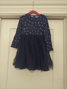 2011 Cath Kidston Navy Floral Tulle Dress